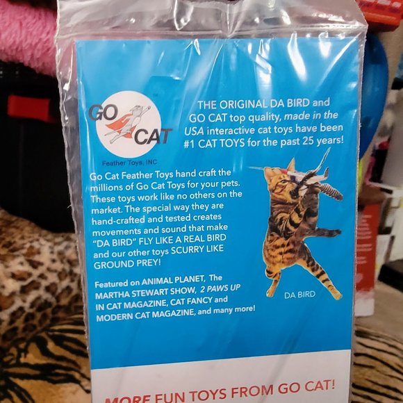 Cat Toy Da-Bird Feather Wand Interaction 36 in.... Cats Love These!!.. Bran New! - Picture 5 of 7